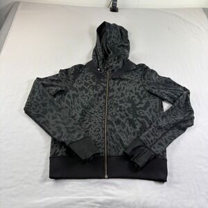 Lululemon Hoodie Women Size 6 Black Namaskar Animal Swirl Full Zip Casual Jacket